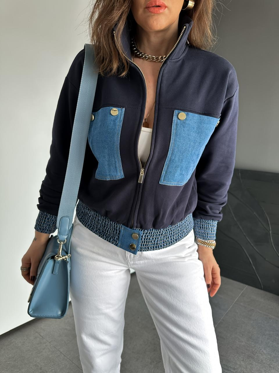 Lacivert Jean Mix Sweatshirt