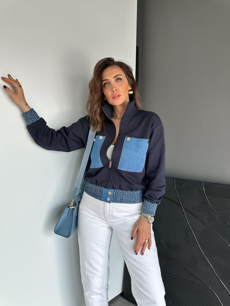 Lacivert Jean Mix Sweatshirt