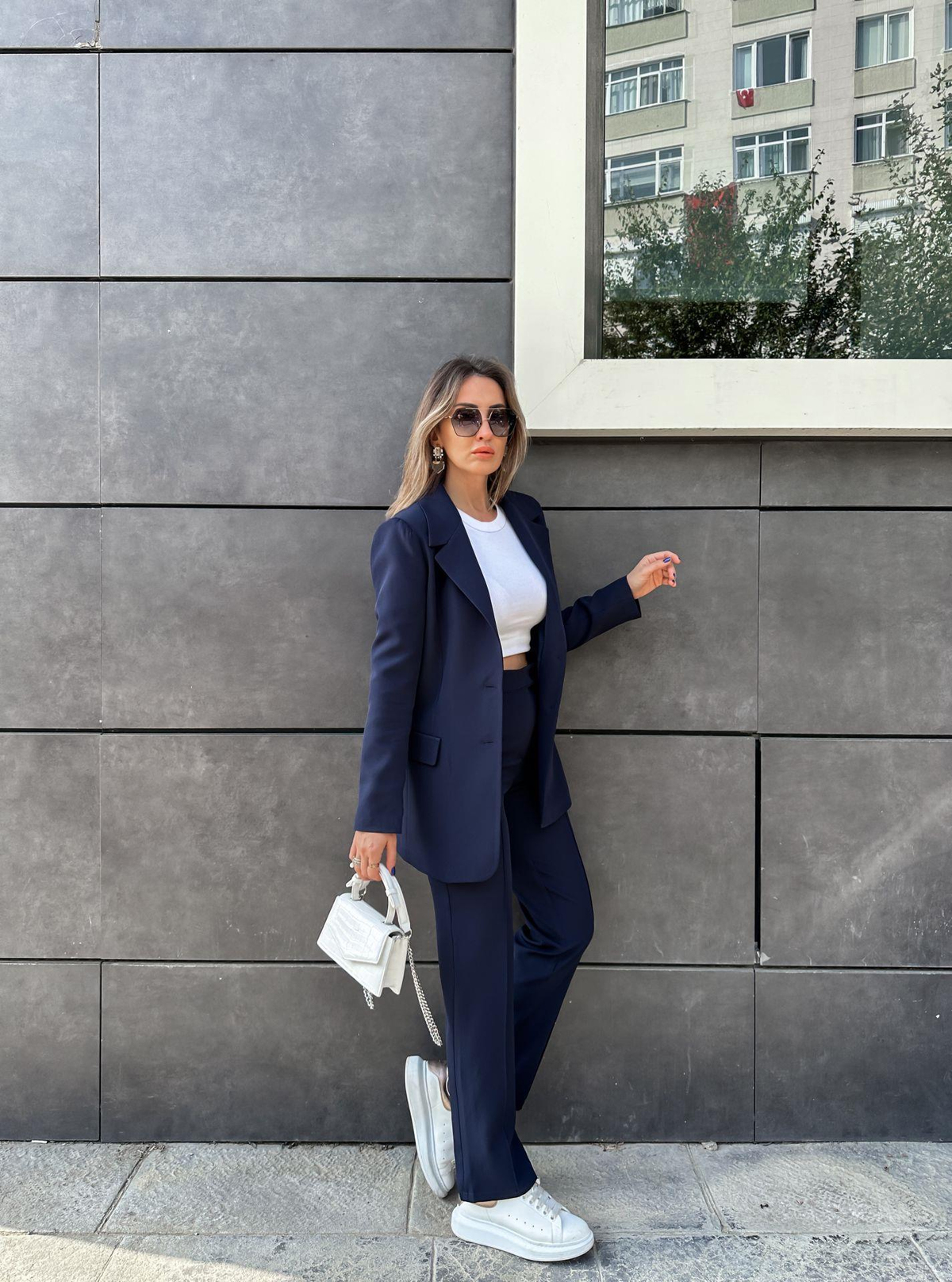 Lacivert Ön Dikişli Ceket Pantolon Takım