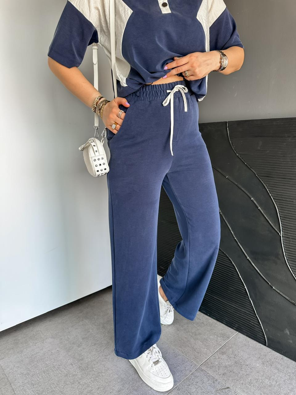Lacivert Polo Yaka Garnili Takım