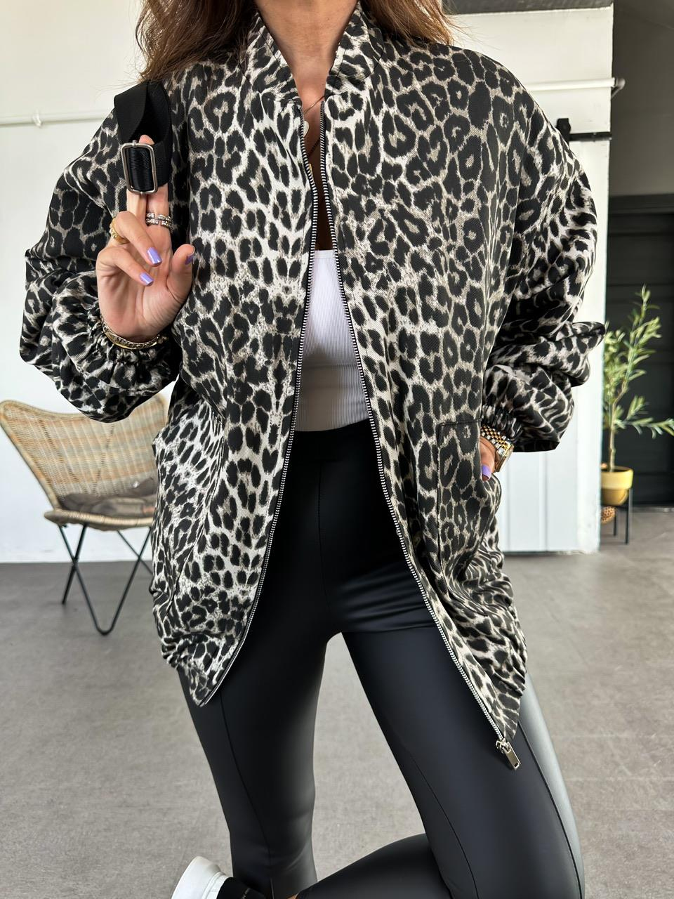 Leopar Bomber Cotton Mont