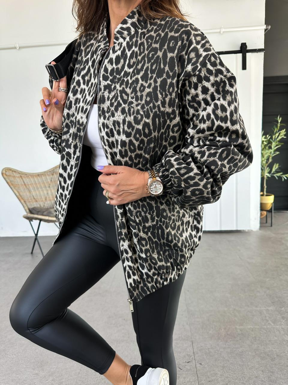 Leopar Bomber Cotton Mont