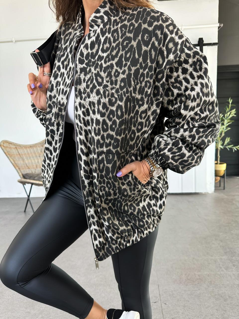 Leopar Bomber Cotton Mont