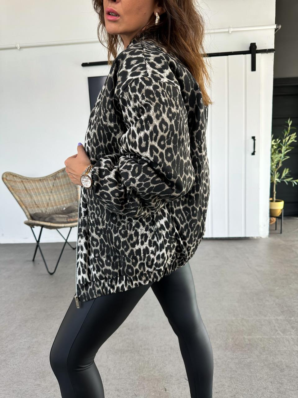 Leopar Bomber Cotton Mont