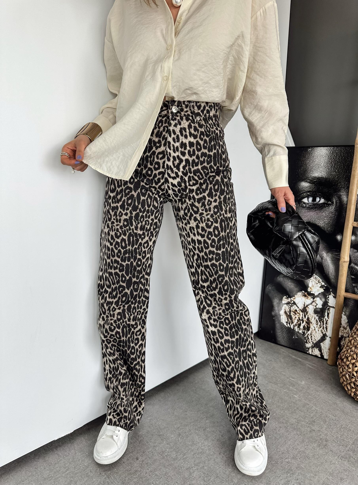 Leopar Desenli Premium Jean 