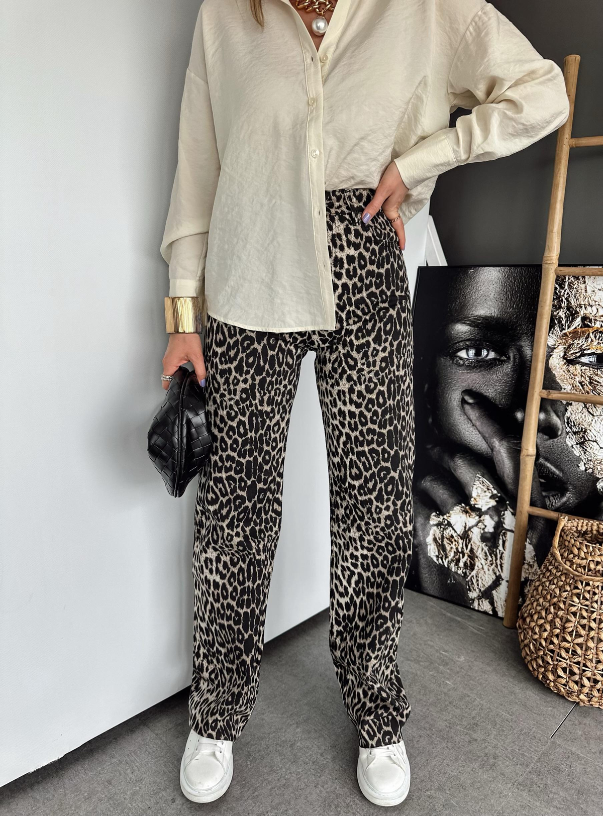 Leopar Desenli Premium Jean 