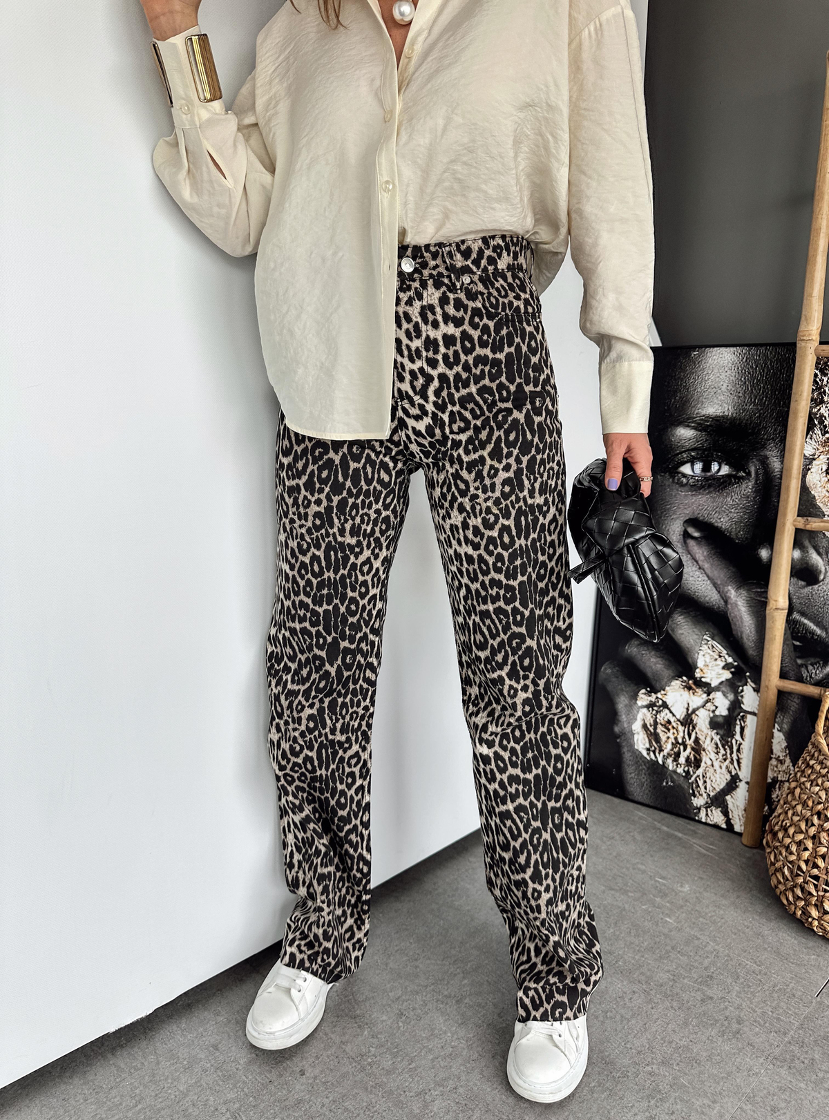 Leopar Desenli Premium Jean 