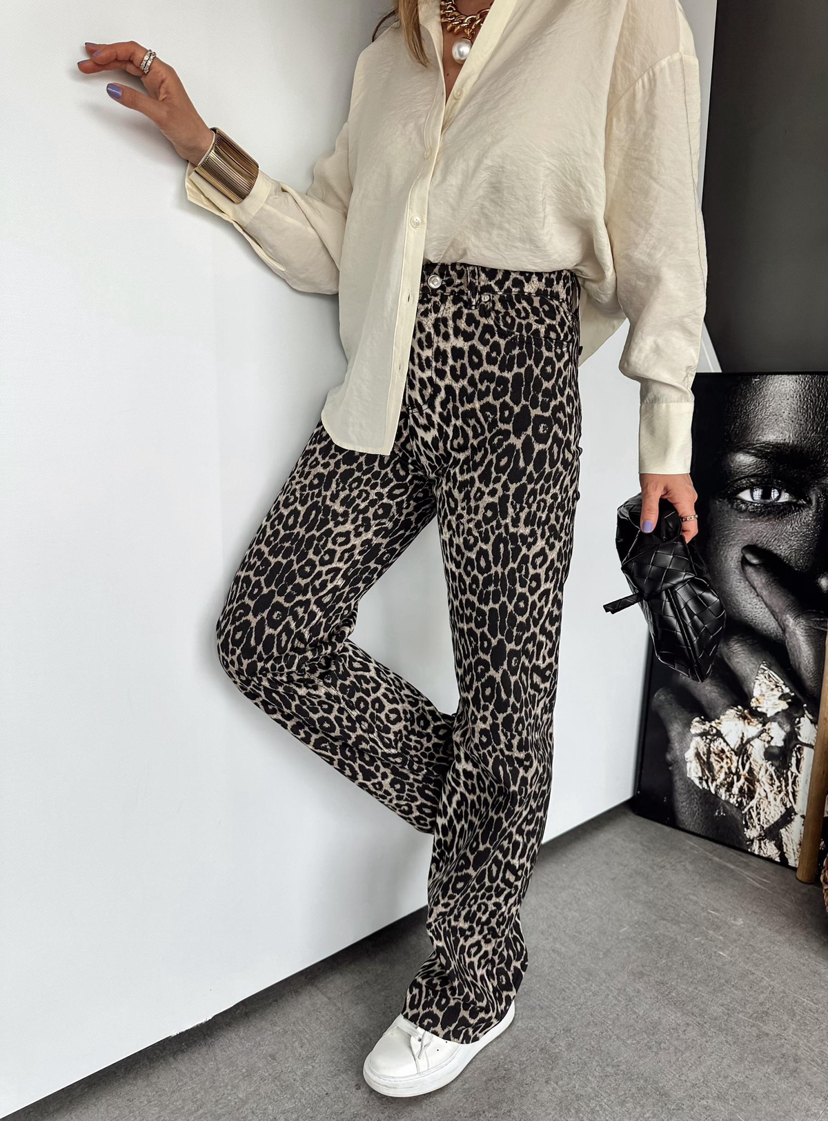 Leopar Desenli Premium Jean 