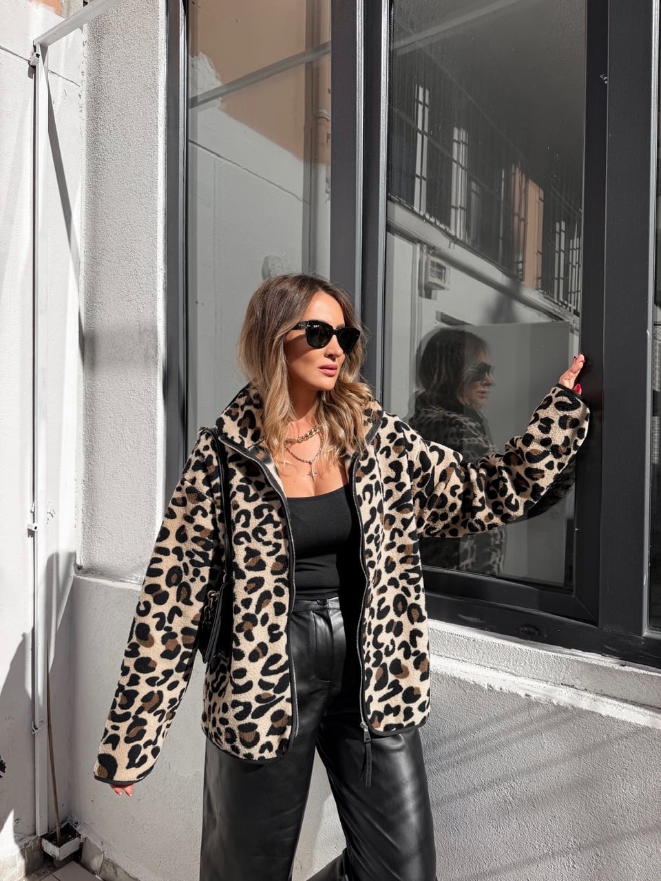 Leopar Desenli Teddy Mont