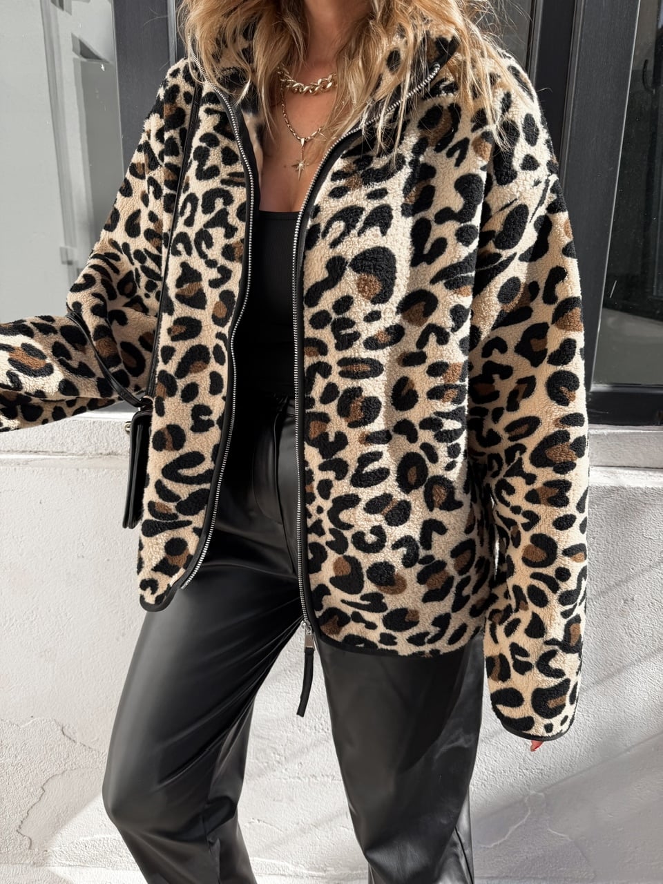 Leopar Desenli Teddy Mont