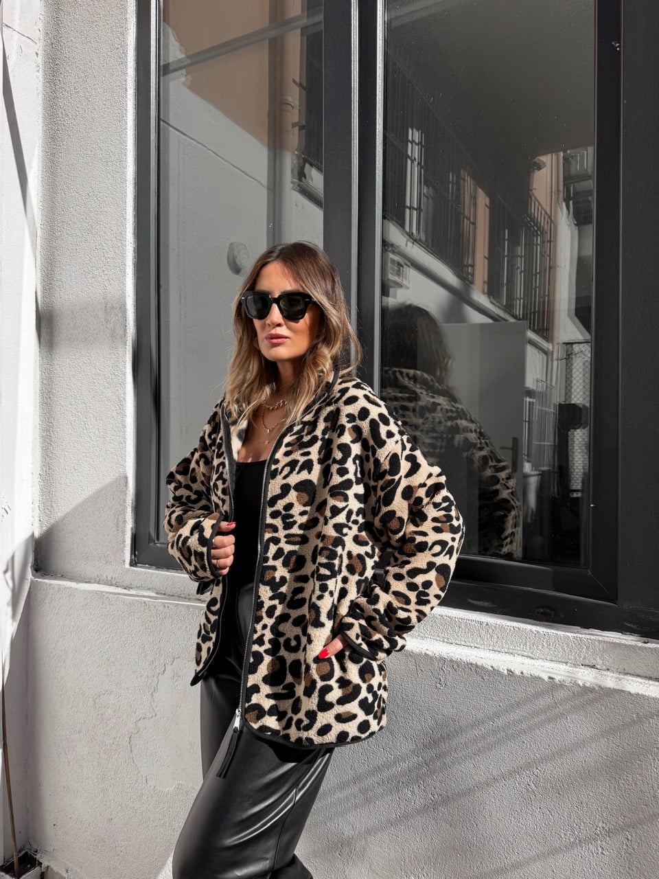Leopar Desenli Teddy Mont