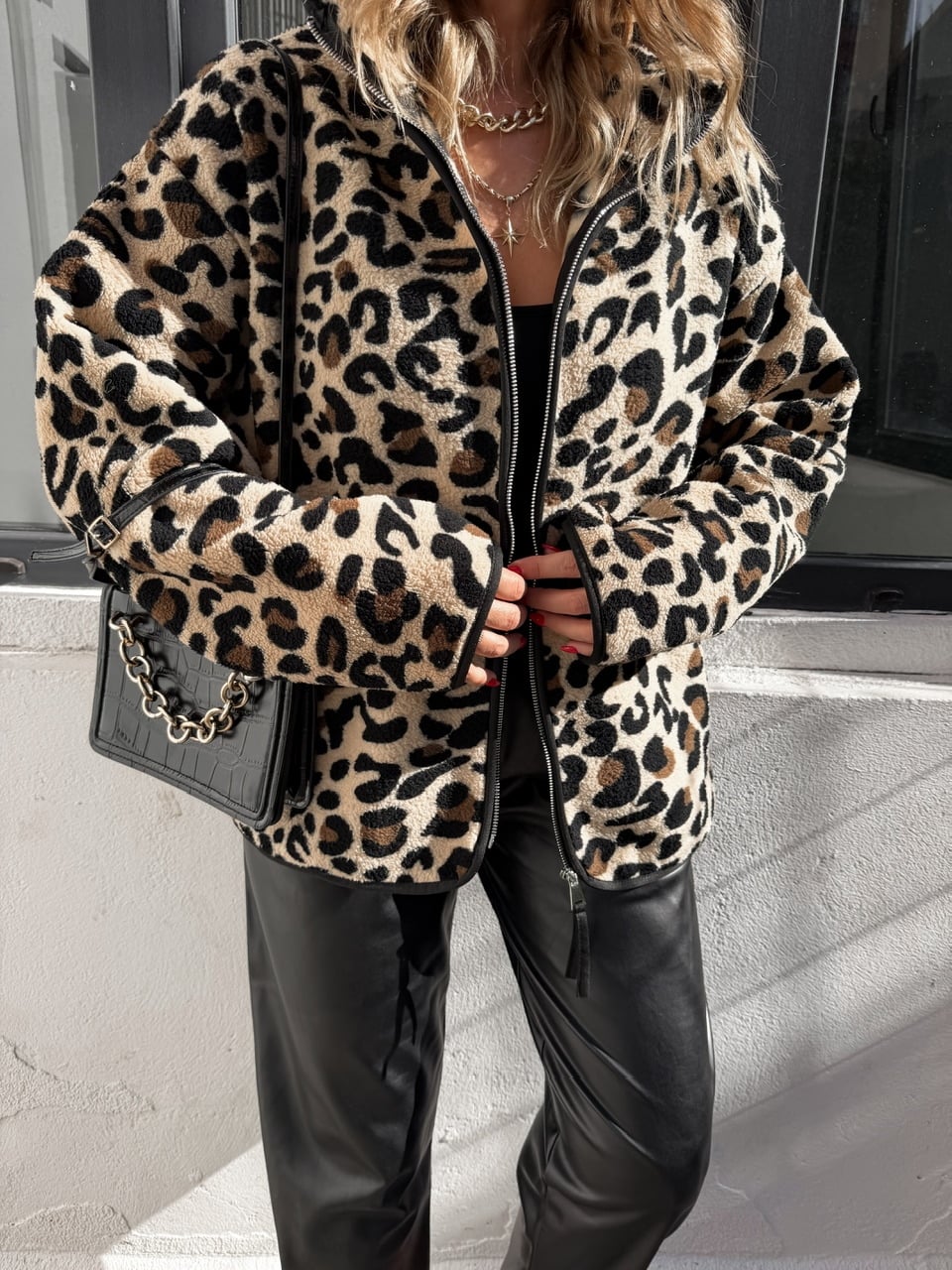 Leopar Desenli Teddy Mont