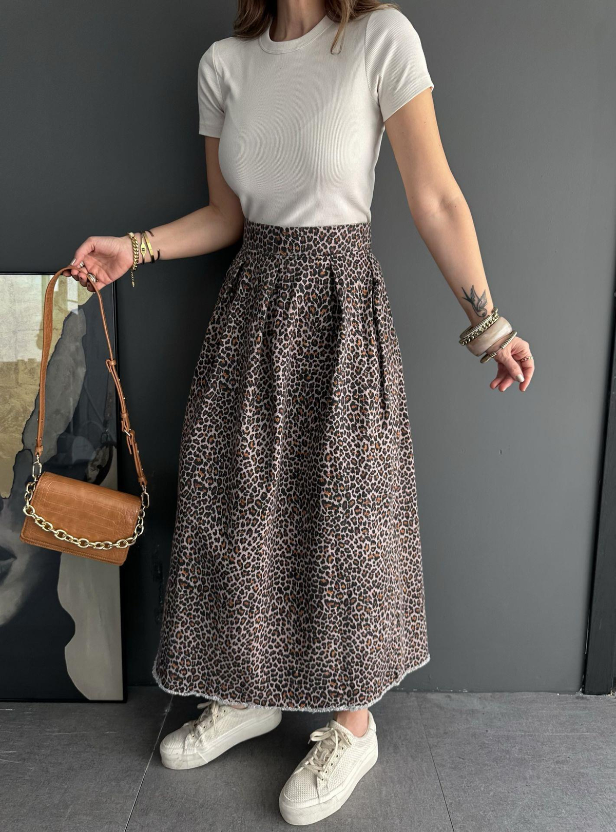 Leopar Maxi Kot Etek