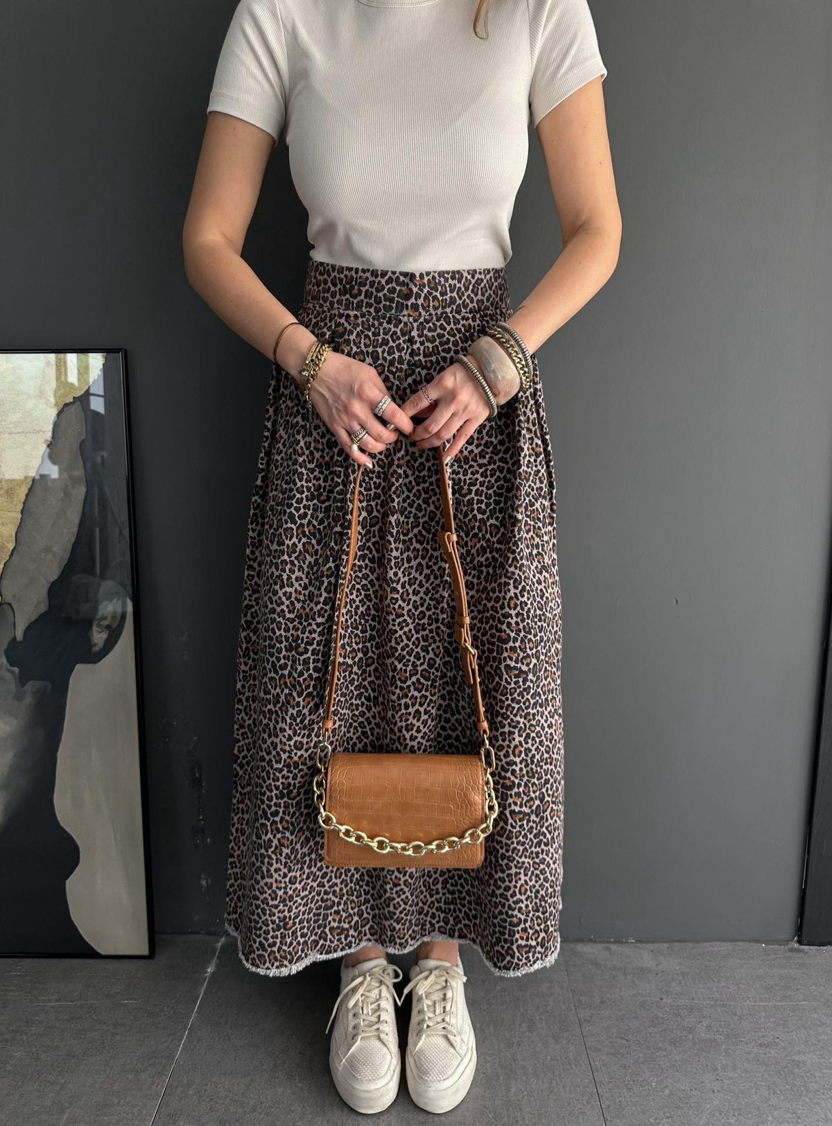 Leopar Maxi Kot Etek