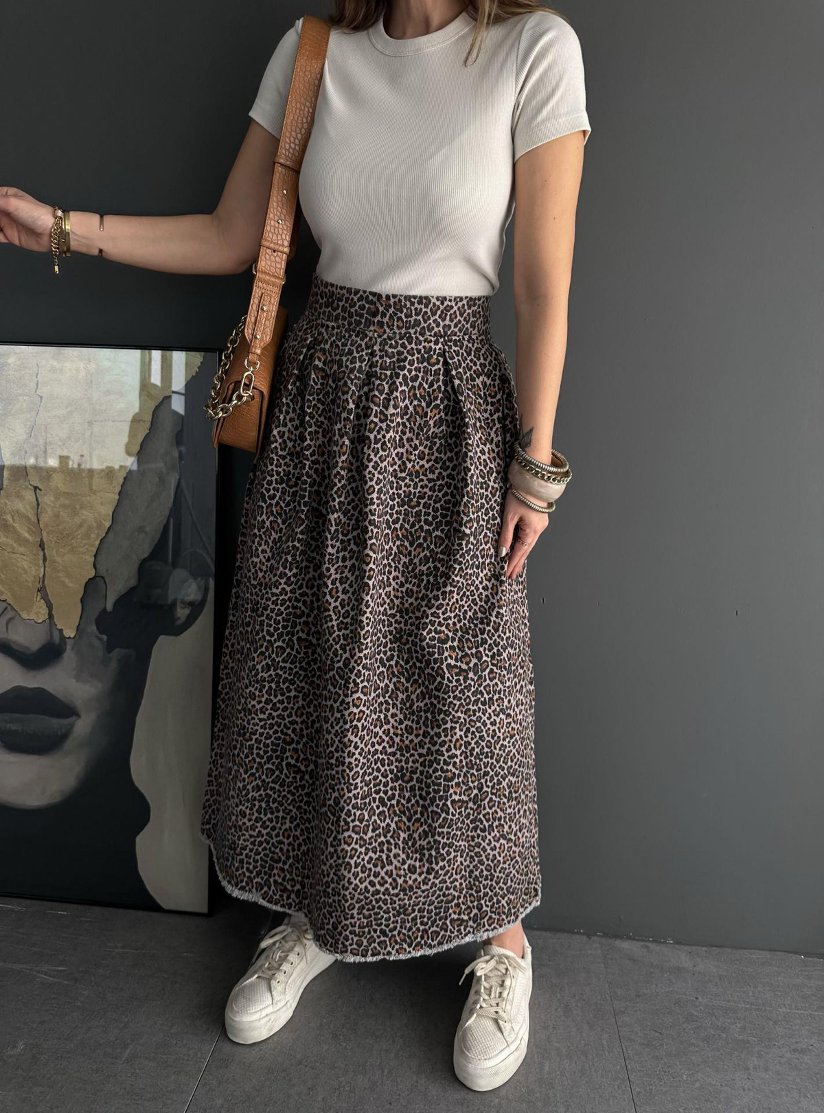 Leopar Maxi Kot Etek