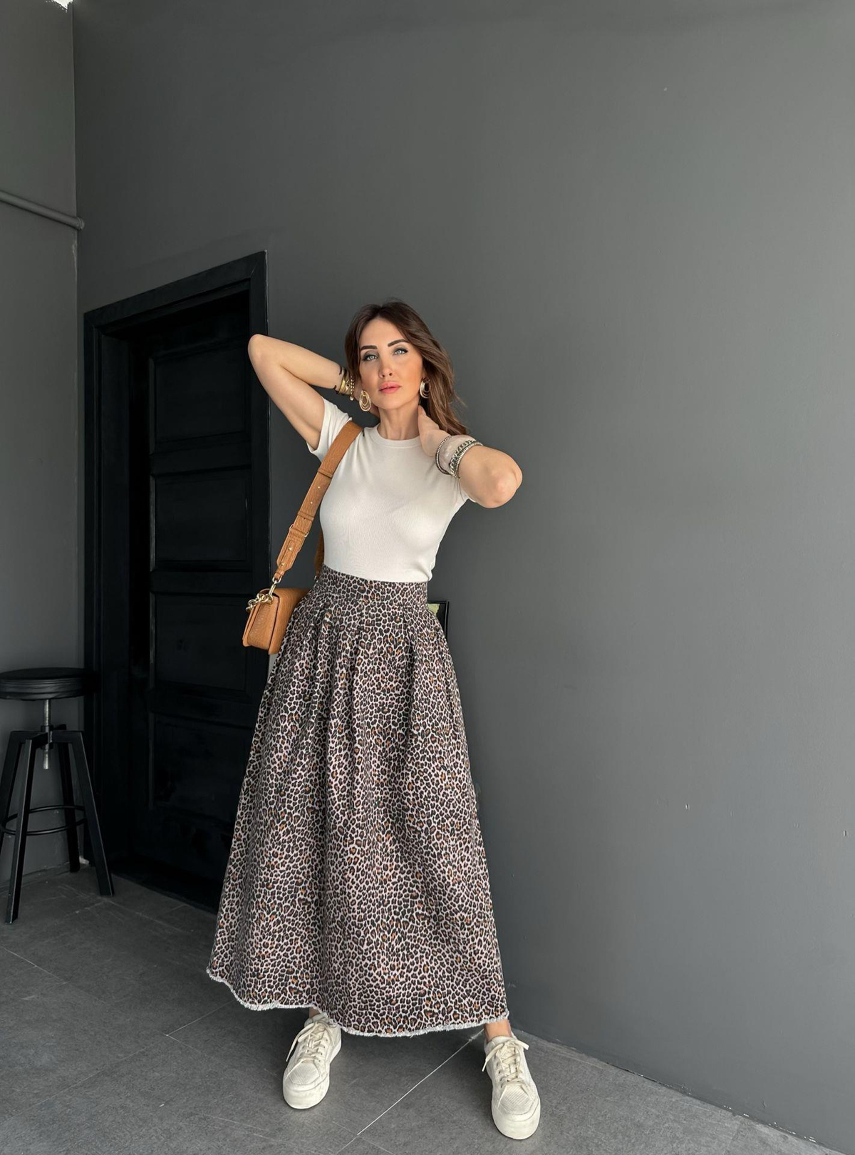 Leopar Maxi Kot Etek
