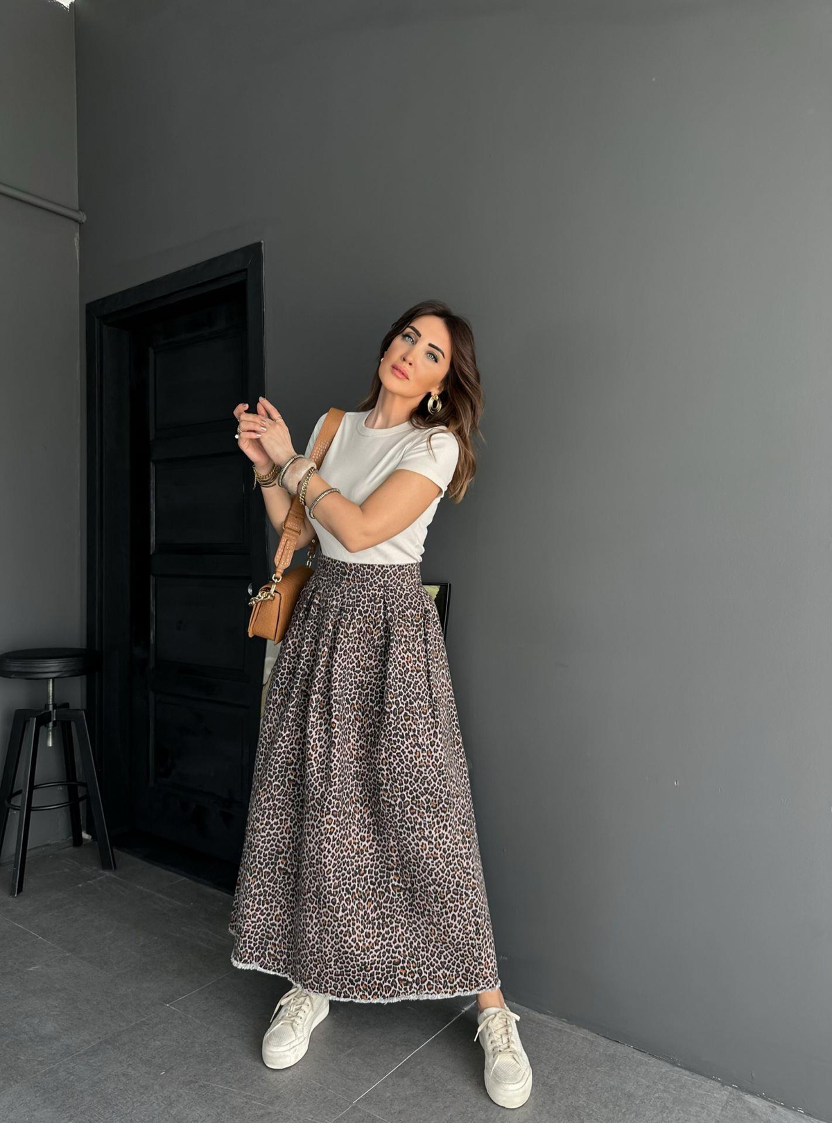 Leopar Maxi Kot Etek