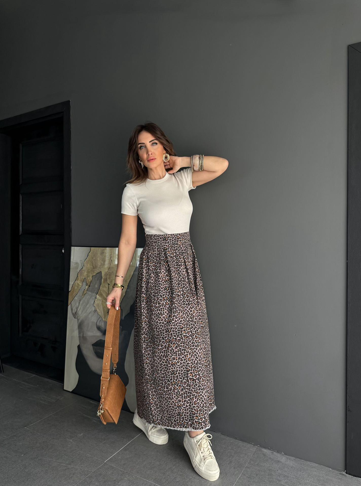 Leopar Maxi Kot Etek