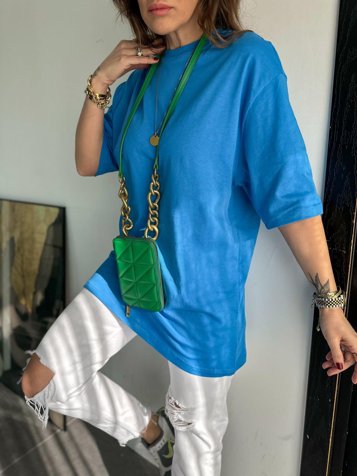 Mavi Bisiklet Yaka Cotton Tshirt