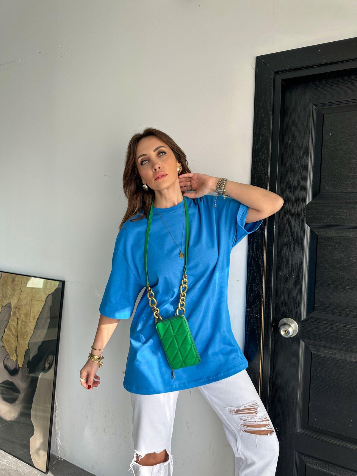 Mavi Bisiklet Yaka Cotton Tshirt