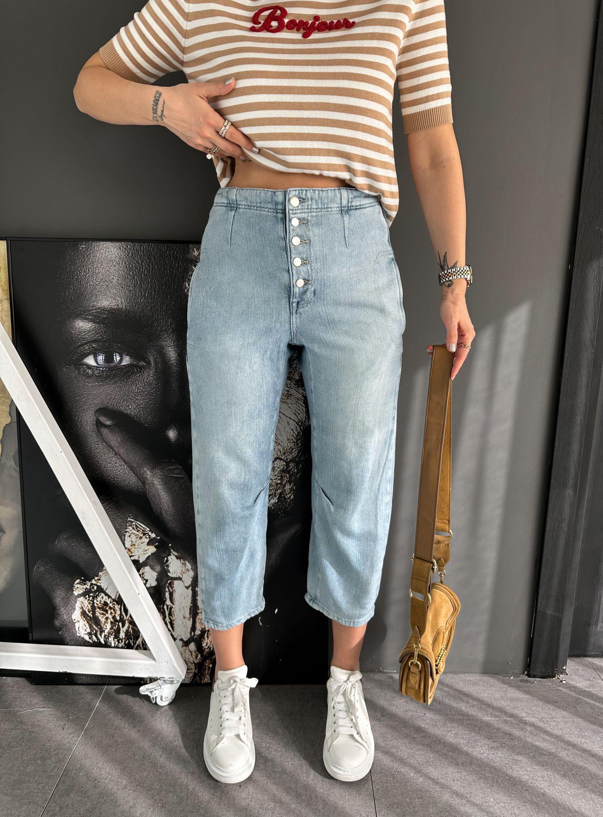 Mavi Düğmeli Orjinal Jean