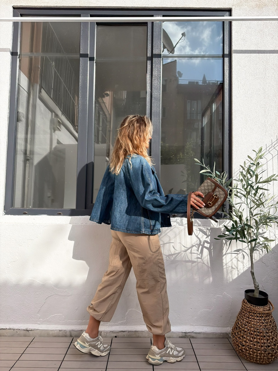 Mavi Geniş Cepli Oversize Orijinal Kot Ceket