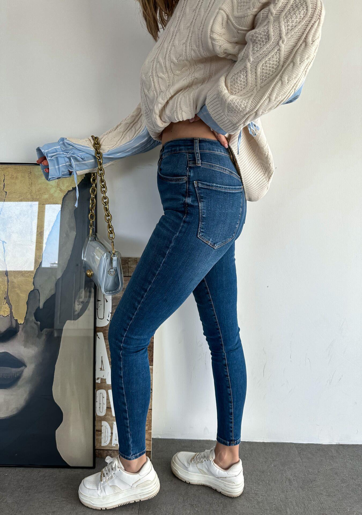 Mavi Likralı Skinny Jean