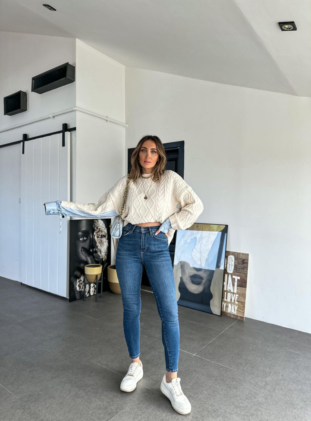 Mavi Likralı Skinny Jean