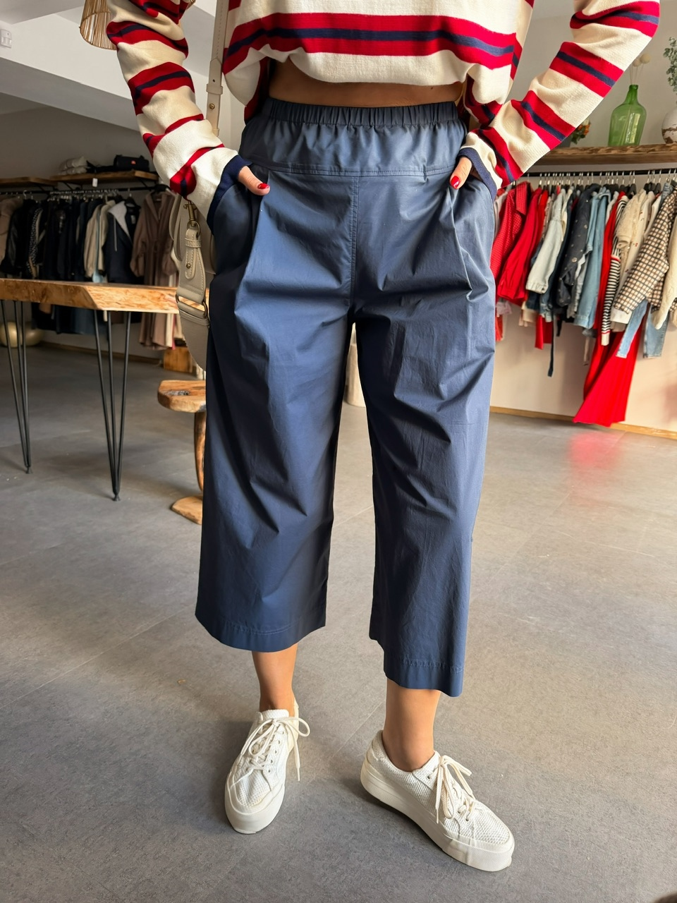 Mavi Orijinal Beli Lastikli Poplin Pantolon