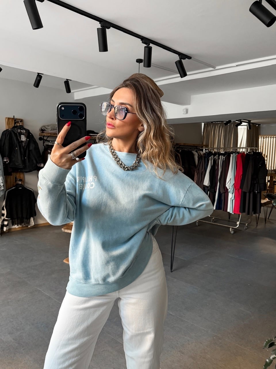 Mavi Phılıppo Yıkamalı Sweatshirt