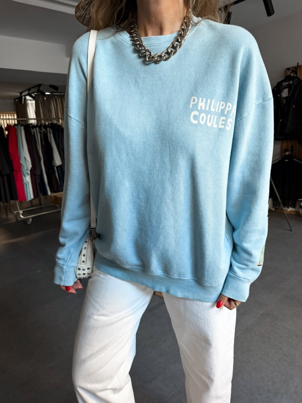 Mavi Phılıppo Yıkamalı Sweatshirt