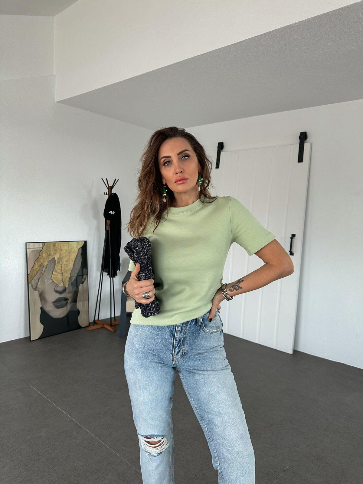 Mint Yeşili Organic Cotton Tshirt
