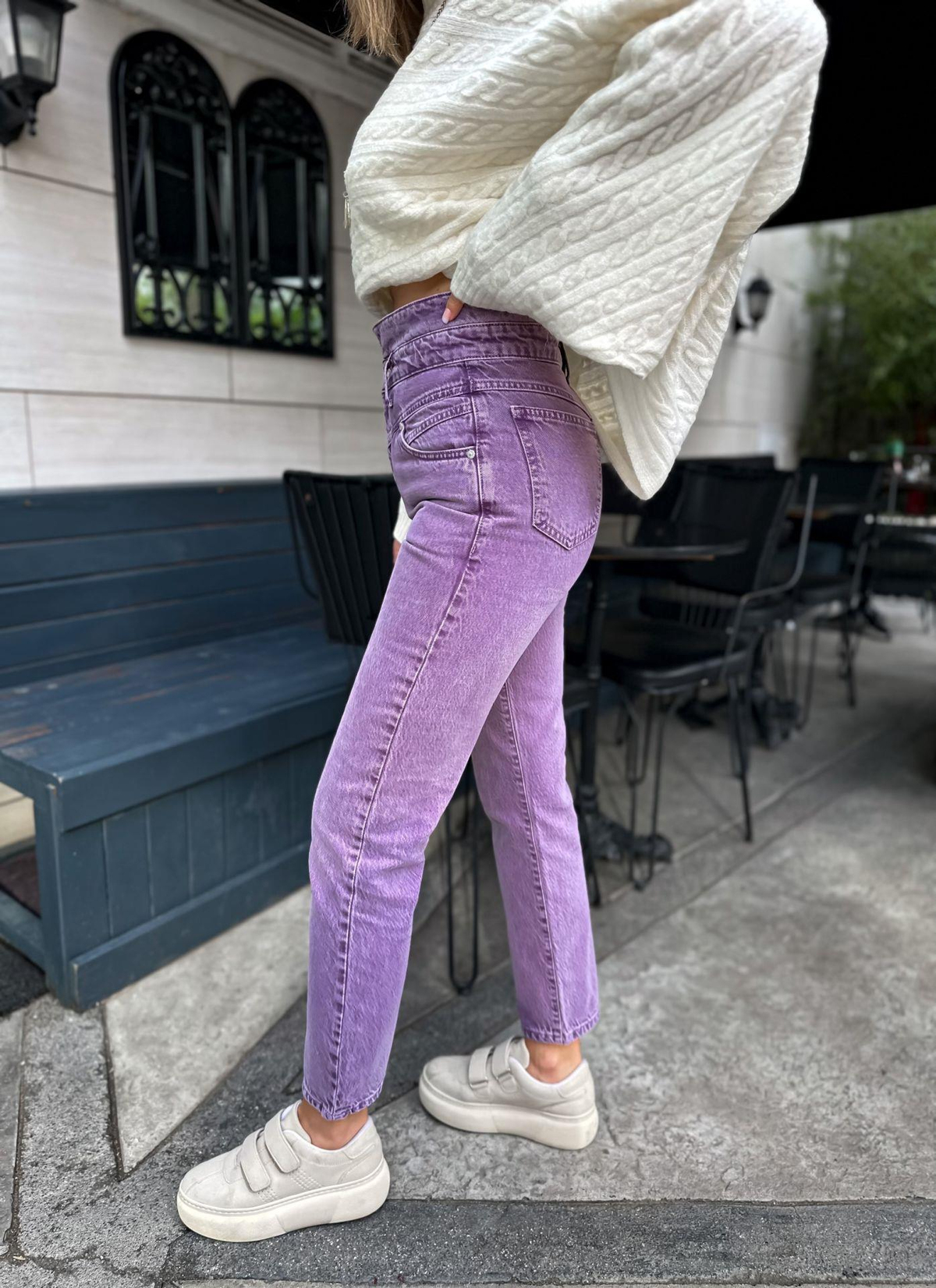 Mor Bel Detaylı Jean