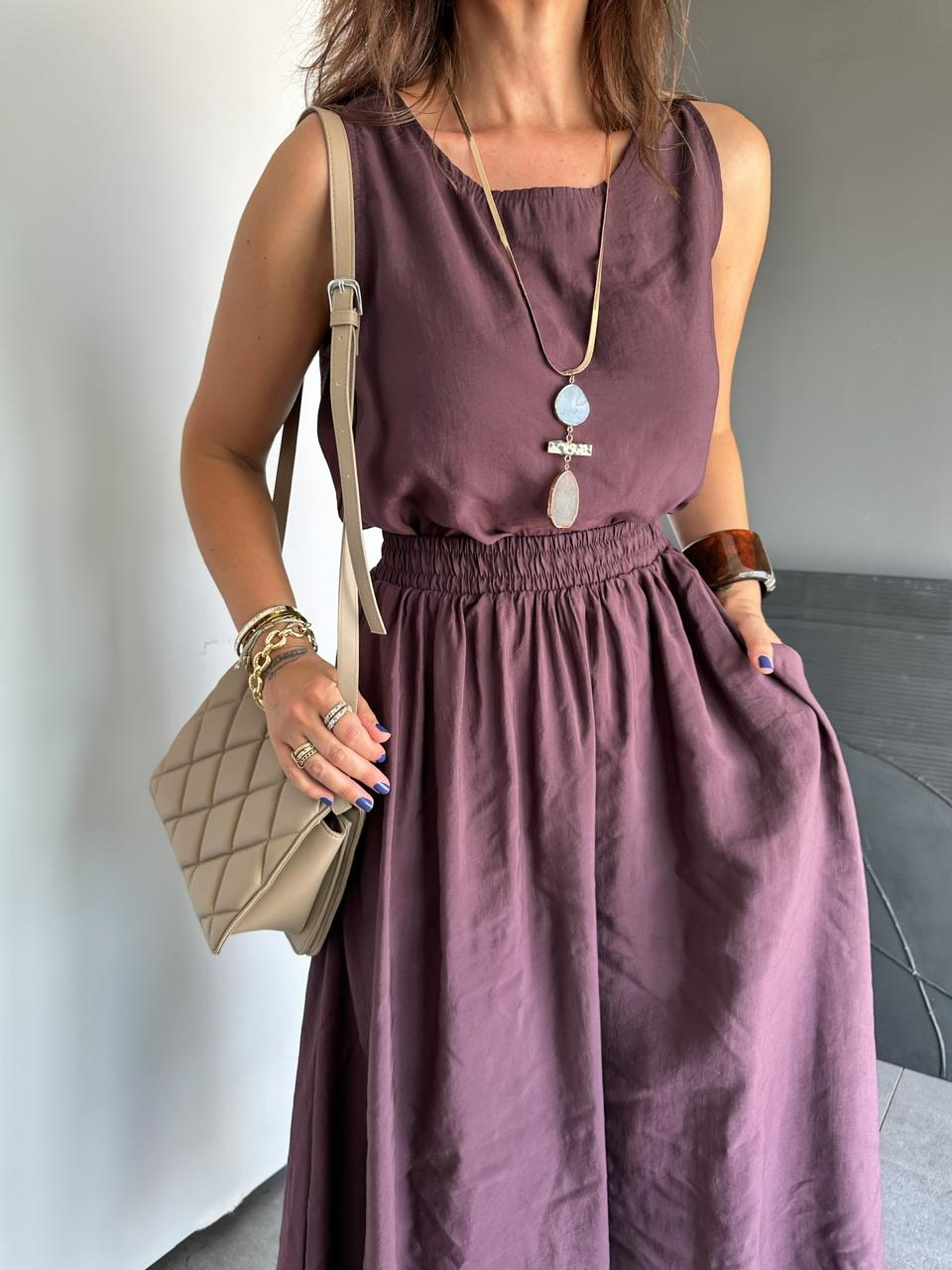 Mürdüm Bluz Etek Soft Takım