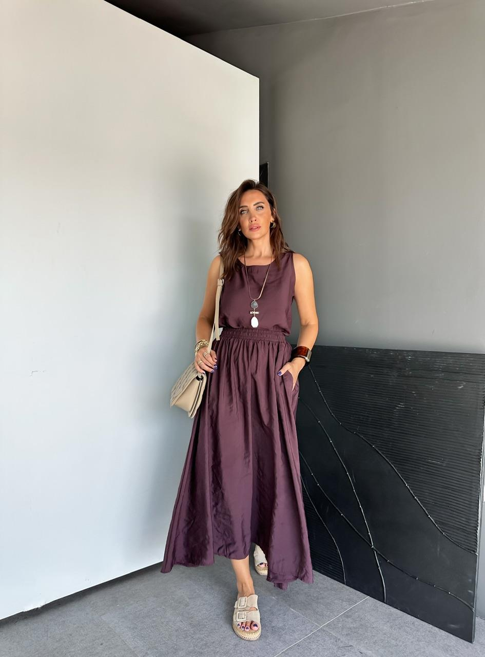 Mürdüm Bluz Etek Soft Takım