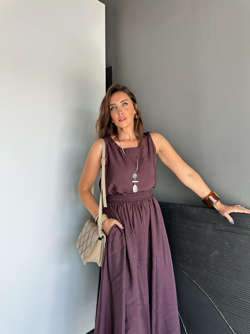 Mürdüm Bluz Etek Soft Takım