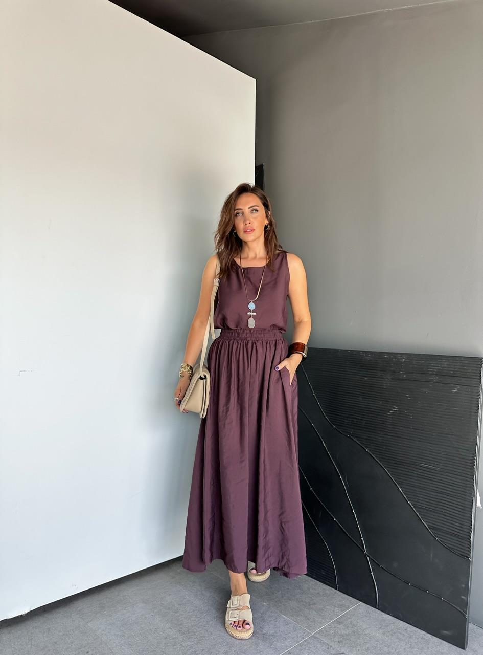 Mürdüm Bluz Etek Soft Takım