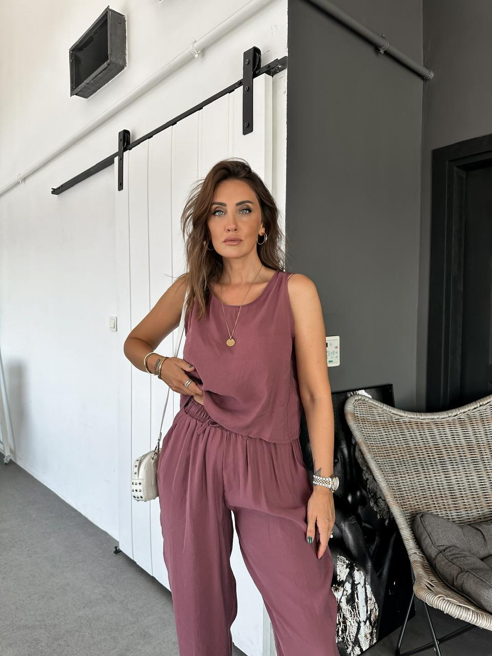 Mürdüm Kolsuz Beli Lastikli Tensel Takım