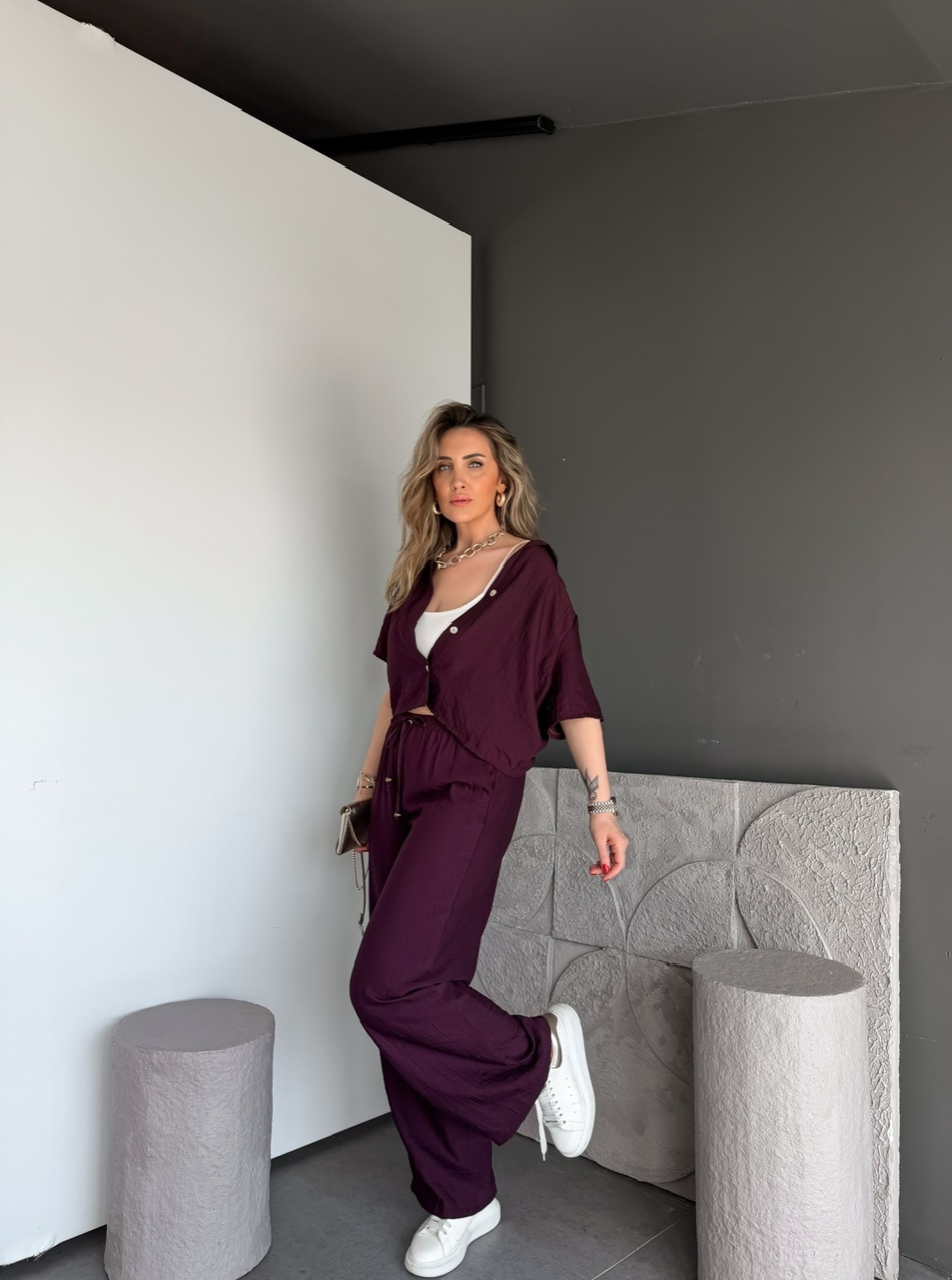 Mürdüm Kraşlı Relax Kesim Takım