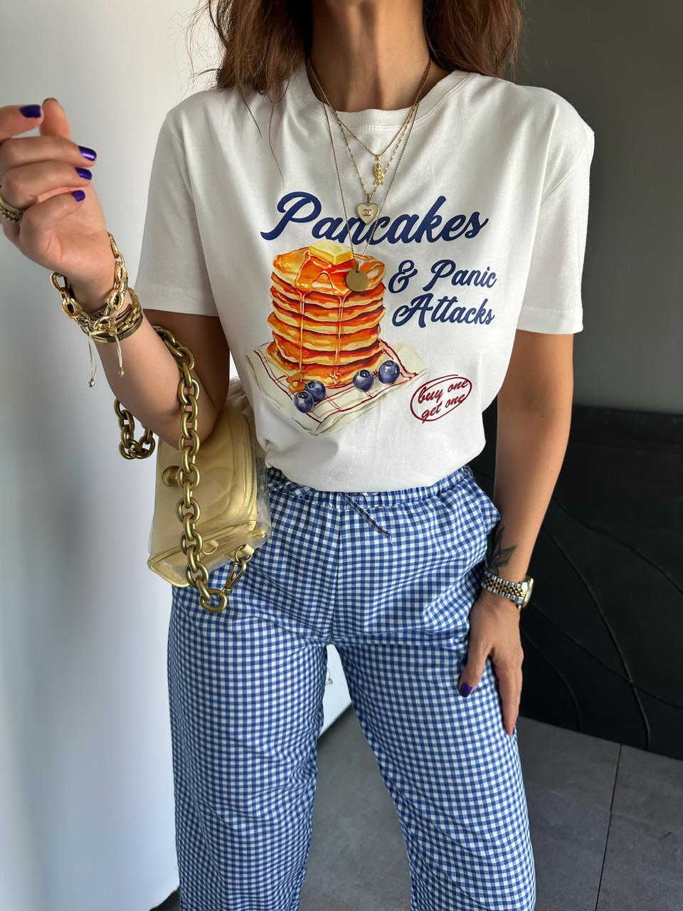 Pancake Baskılı Tshirt