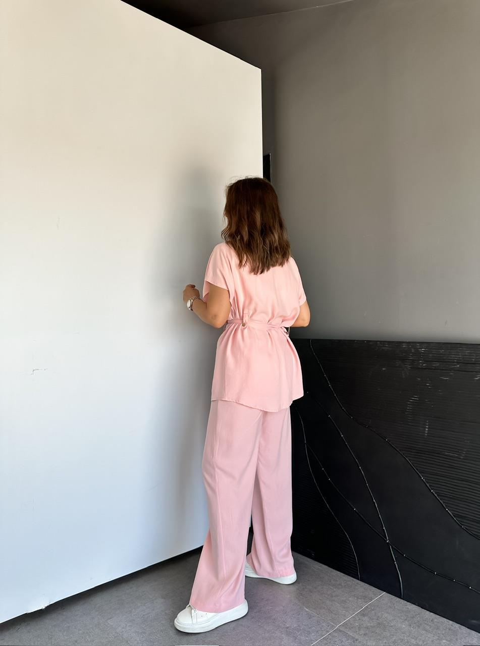 Pembe Gold Çıtçıtlı Kuşaklı Takım