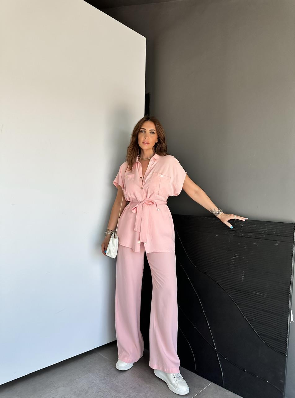 Pembe Gold Çıtçıtlı Kuşaklı Takım