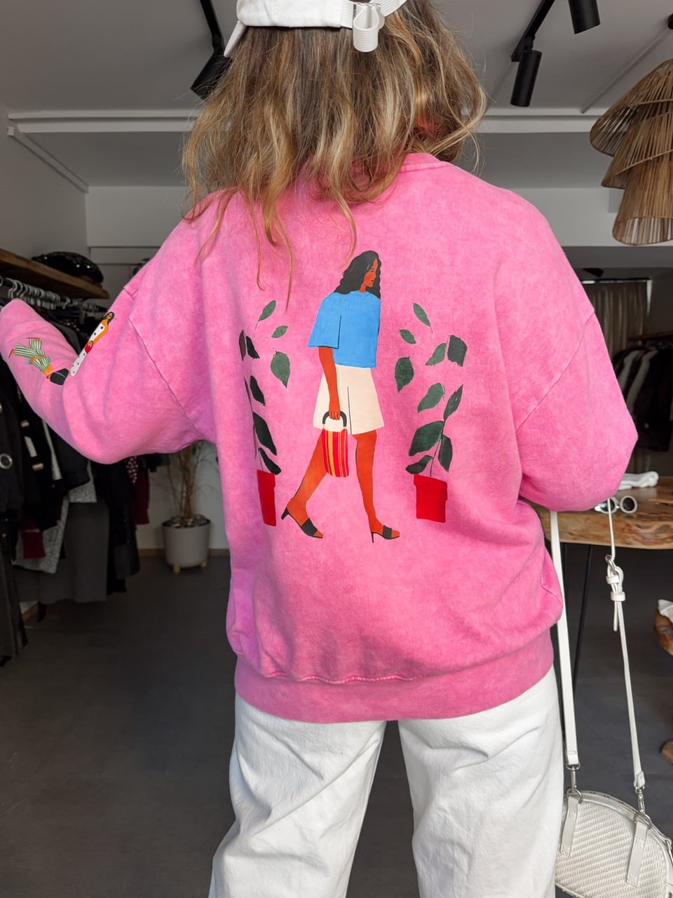 Pembe Phılıppo Yıkamalı Sweatshirt