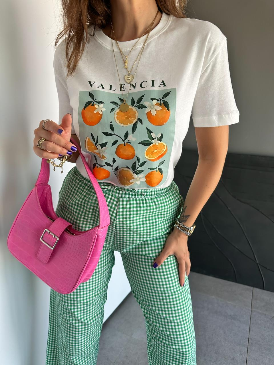 Portakal Baskılı Valencia Tshirt