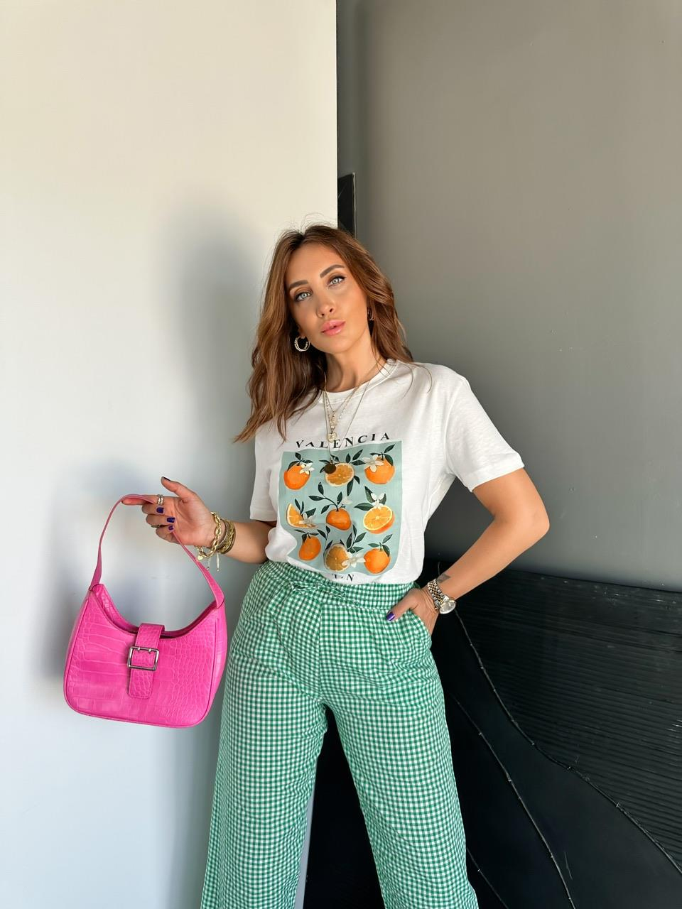 Portakal Baskılı Valencia Tshirt