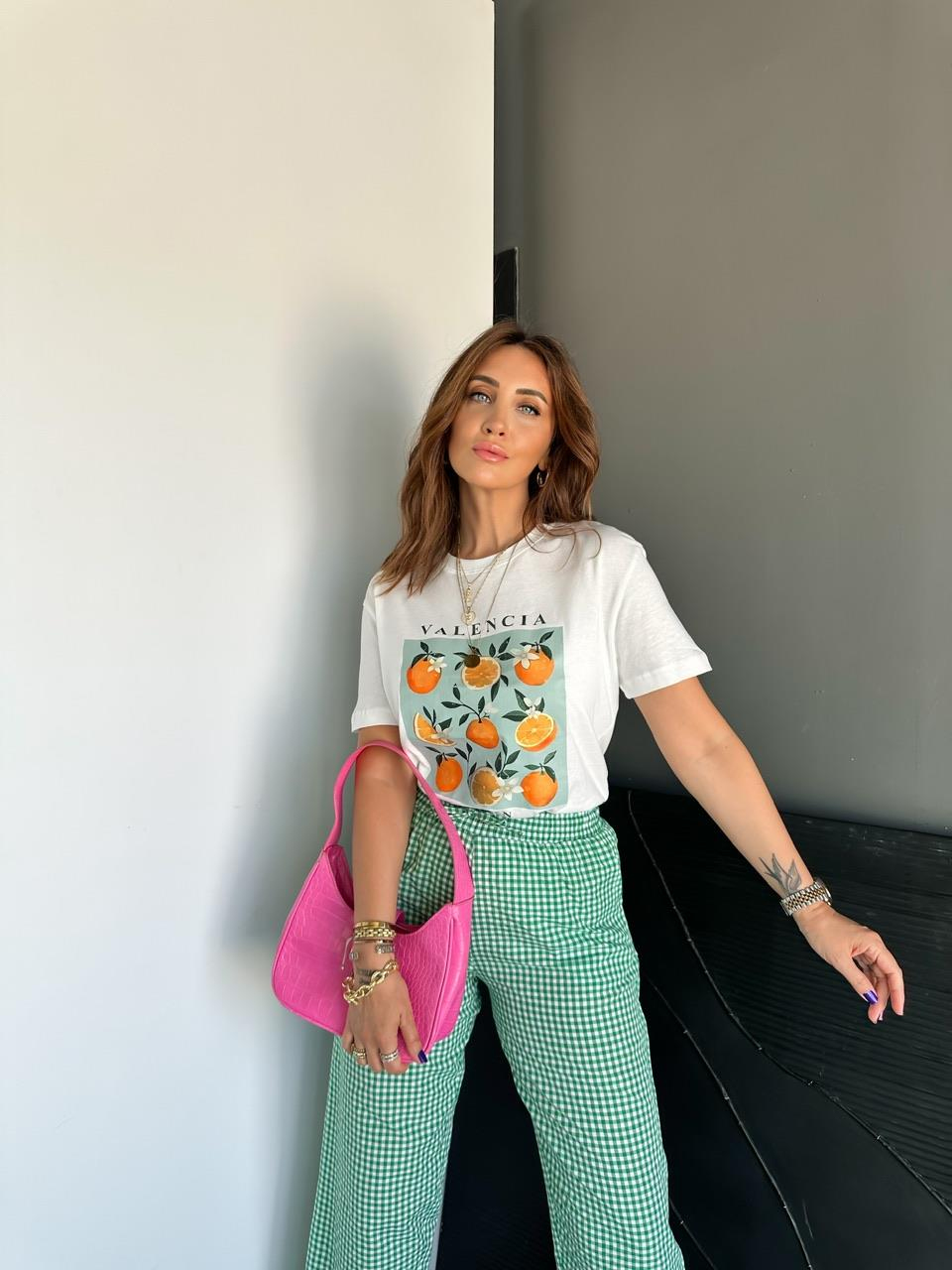 Portakal Baskılı Valencia Tshirt