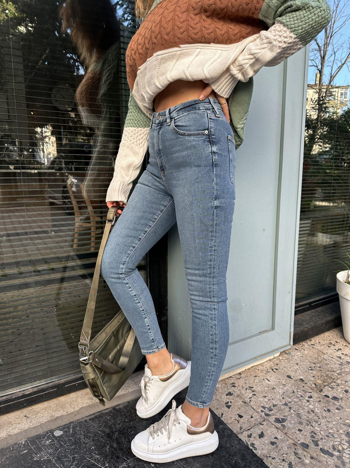 Premium Yüksek Bel Likralı Jean