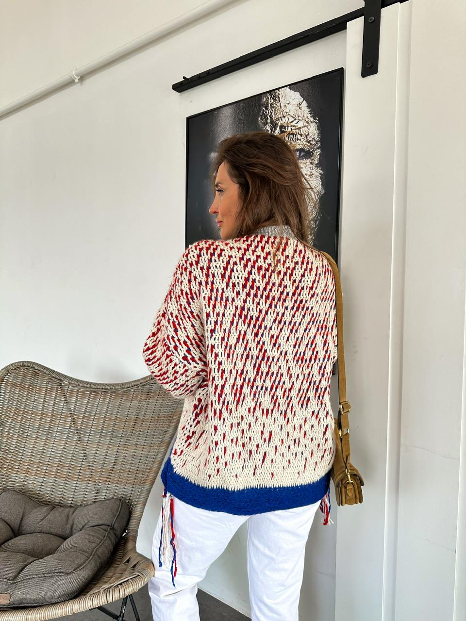 Püsküllü Oversize Tasarım Hırka