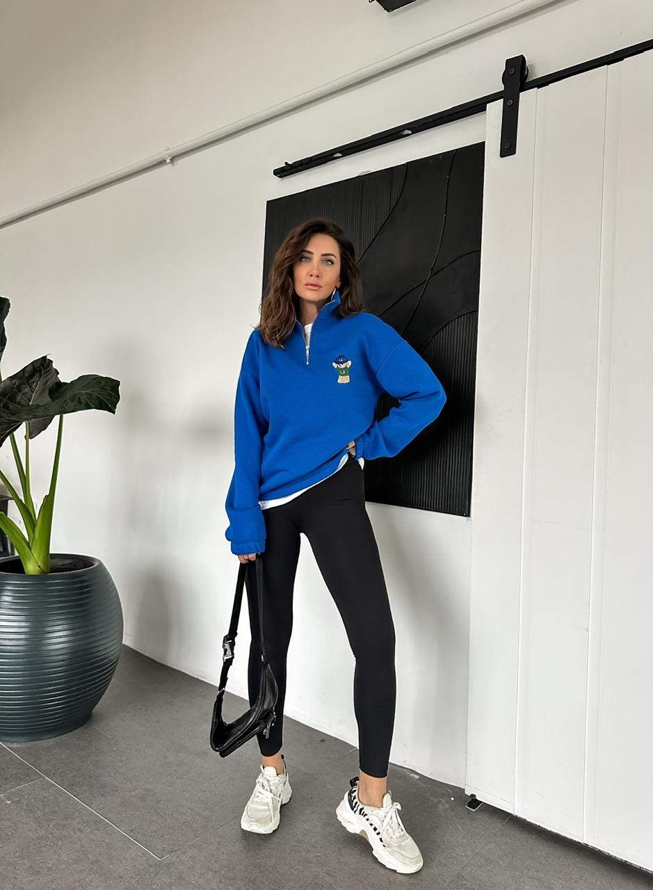Saks Mavisi LA Ayıcıklı Sweatshirt