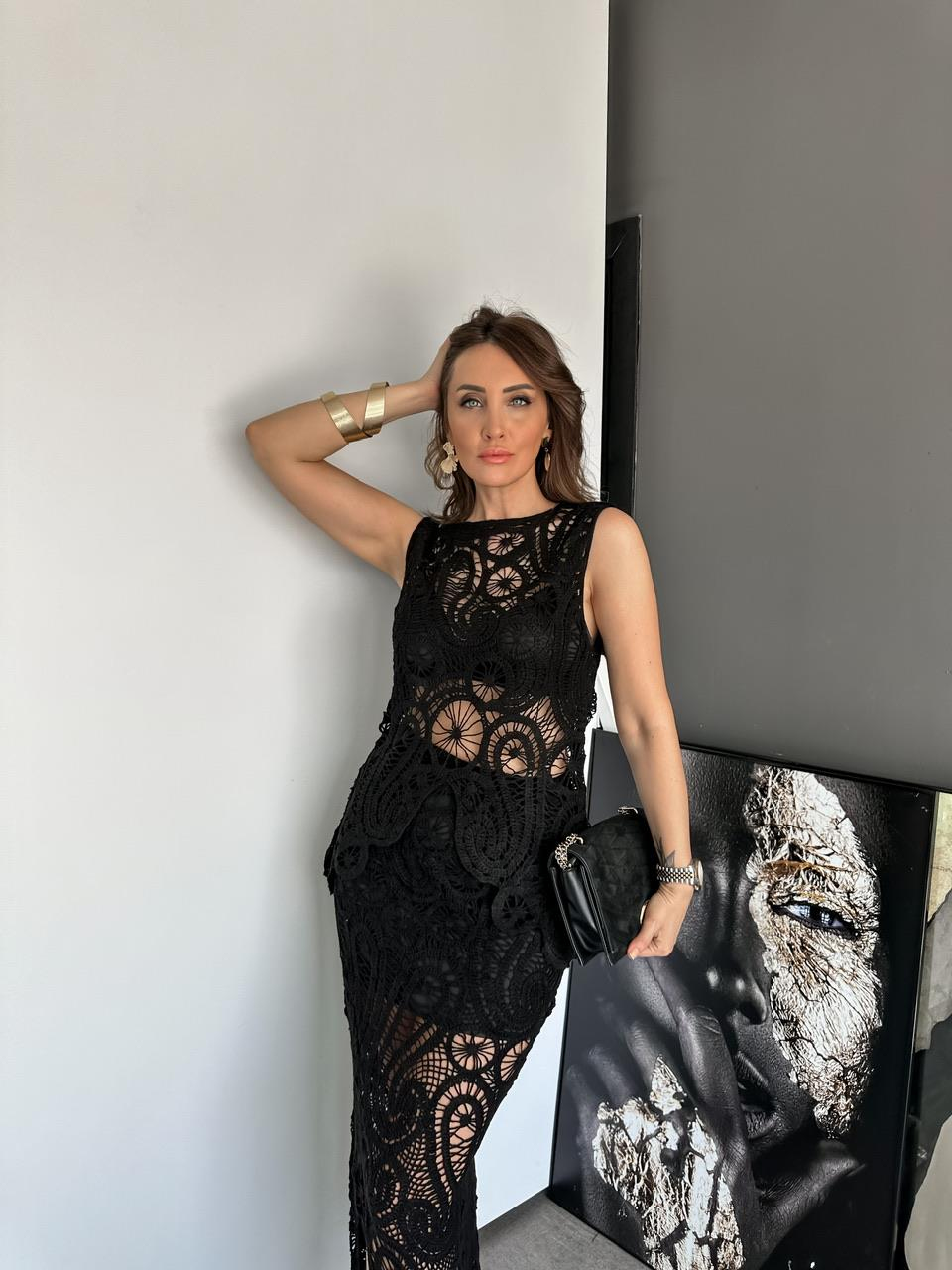 Siyah Ajurlu Premium Takım